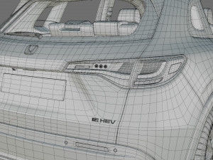 Honda ZR-V sport 2024 with interior 3D Model