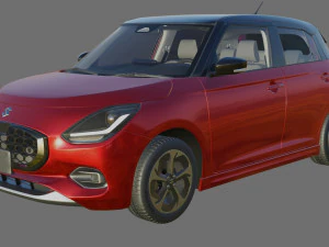 Suzuki Swift 2024 com interior Modelo 3D