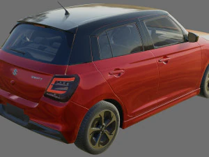 Suzuki Swift 2024 com interior Modelo 3D