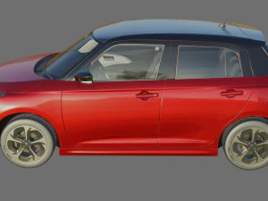 Suzuki Swift 2024 com interior Modelo 3D