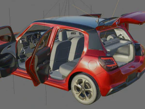 Suzuki Swift 2024 com interior Modelo 3D