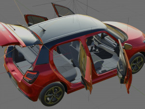 Suzuki Swift 2024 with interior 3D मॉडल