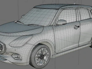 Suzuki Swift 2024 com interior Modelo 3D