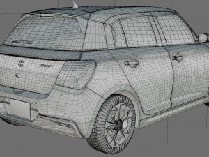 Suzuki Swift 2024 with interior 3D मॉडल