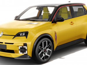 Renault 5 E-Tech 2025 with interior 3D 모델
