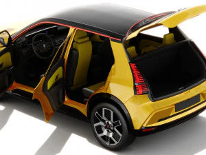 Renault 5 E-Tech 2025 with interior 3D Model