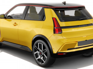 Renault 5 E-Tech 2025 with interior 3D 모델