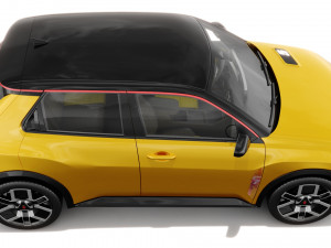 Renault 5 E-Tech 2025 with interior 3D 모델