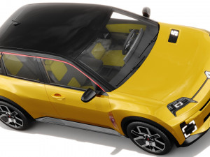 Renault 5 E-Tech 2025 with interior 3D 모델