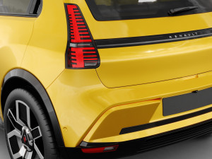 Renault 5 E-Tech 2025 with interior 3D 모델