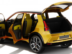 Renault 5 E-Tech 2025 with interior 3D 모델