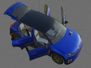 Renault 5 E-Tech 2025 with interior 3D 모델