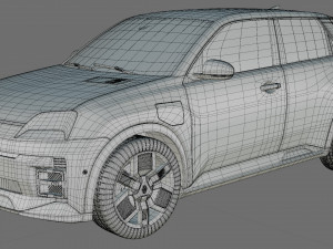 Renault 5 E-Tech 2025 with interior 3D 모델