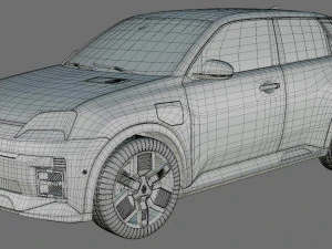 Renault 5 E-Tech 2025 with interior 3D Model