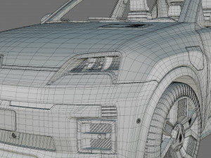 Renault 5 E-Tech 2025 with interior 3D 모델