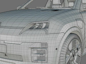 Renault 5 E-Tech 2025 with interior 3D Model