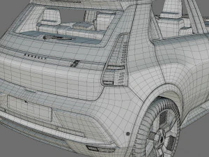 Renault 5 E-Tech 2025 with interior 3D Model
