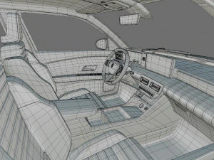 Renault 5 E-Tech 2025 with interior 3D Model