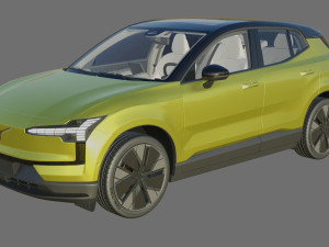 Volvo EX30 2024 with interior 3D 模型