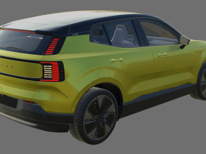 Volvo EX30 2024 with interior 3D 模型