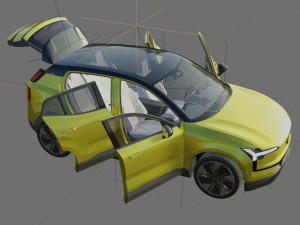 Volvo EX30 2024 with interior 3D 模型