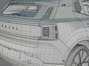 Volvo EX30 2024 with interior 3D 模型