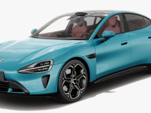 Xiaomi SU7 2024 with interior 3D Model