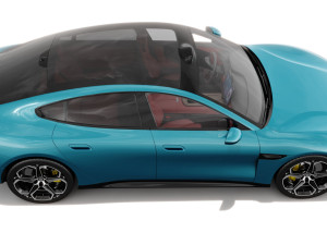 Xiaomi SU7 2024 with interior 3D Model