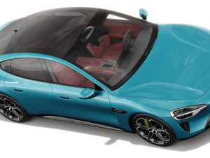 Xiaomi SU7 2024 with interior 3D Model