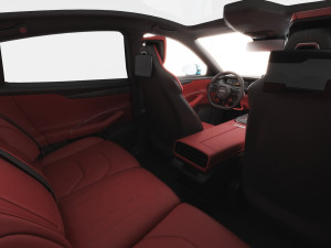 Xiaomi SU7 2024 with interior 3D Model