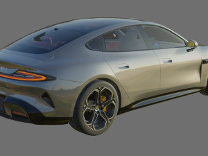 Xiaomi SU7 2024 with interior 3D Model