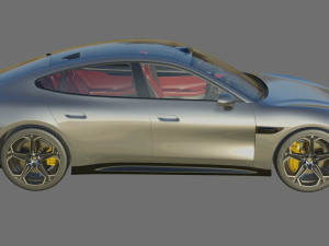 Xiaomi SU7 2024 with interior 3D Model