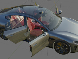 Xiaomi SU7 2024 with interior 3D Model