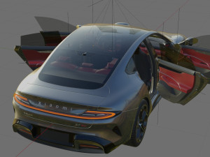 Xiaomi SU7 2024 with interior 3D Model