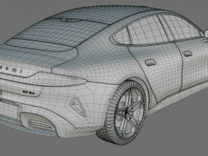 Xiaomi SU7 2024 with interior 3D Model