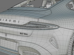 Xiaomi SU7 2024 with interior 3D Model