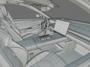 Xiaomi SU7 2024 with interior 3D Model