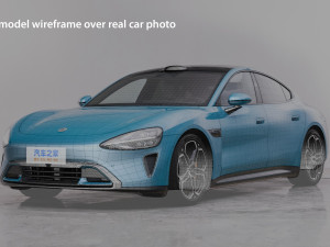 Xiaomi SU7 2024 with interior 3D Model
