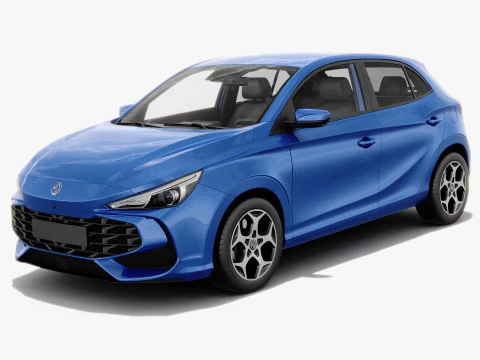 एमजी 3 2025 इंटीरियर के साथ 3D मॉडल