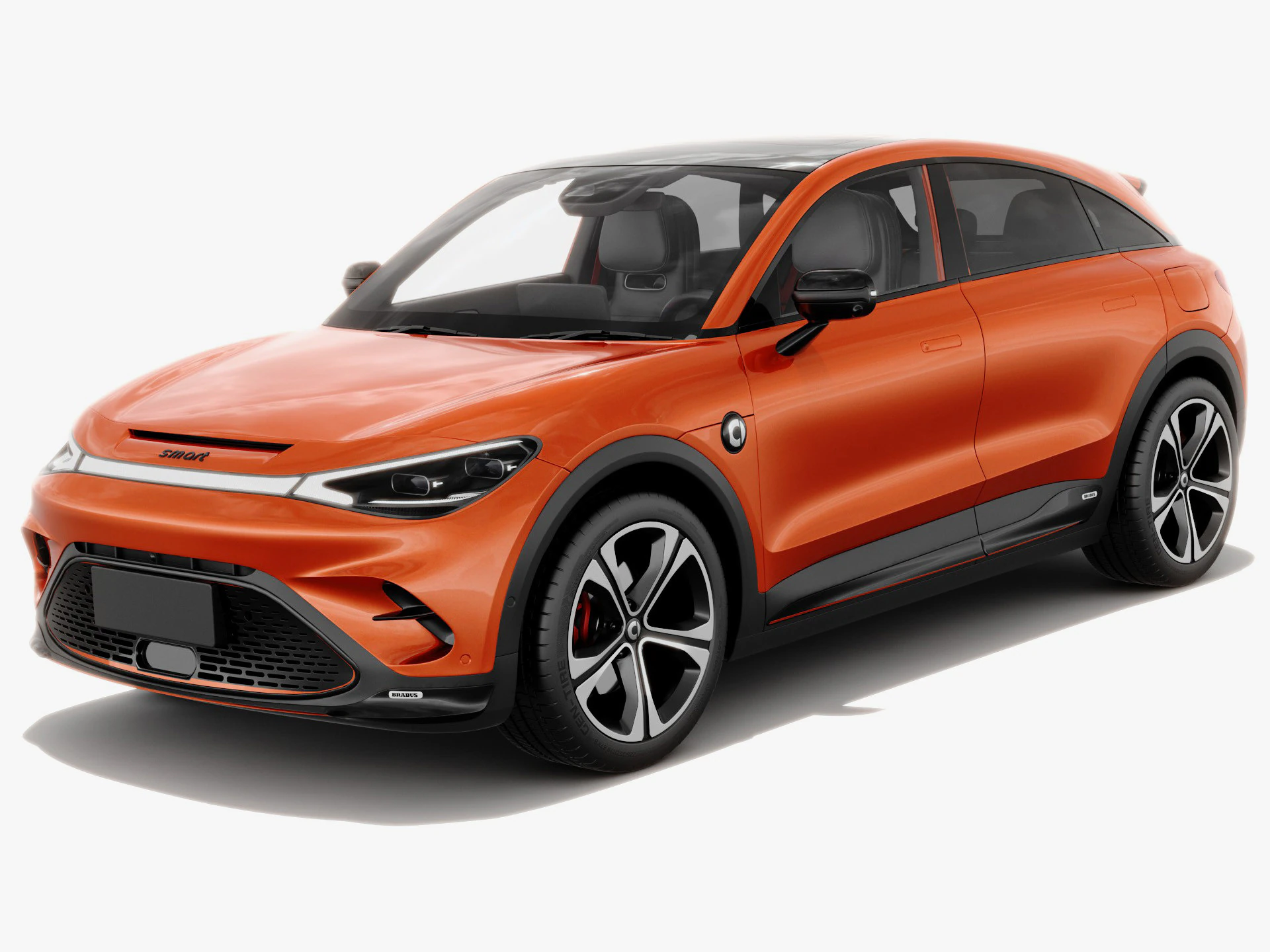 Smart 3 Brabus 2024 with interior 3D Model .c4d .max .obj .3ds .fbx .stl .blend 
