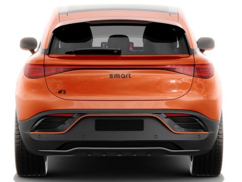 Smart 3 Brabus 2024 with interior 3D 모델