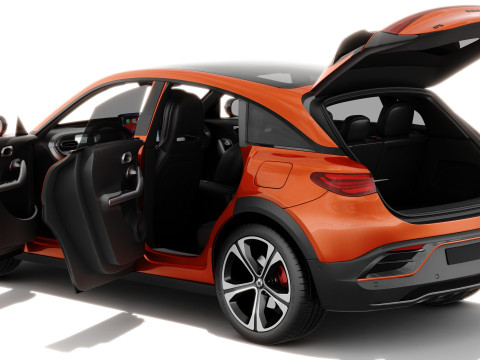 Smart 3 Brabus 2024 with interior 3D 모델