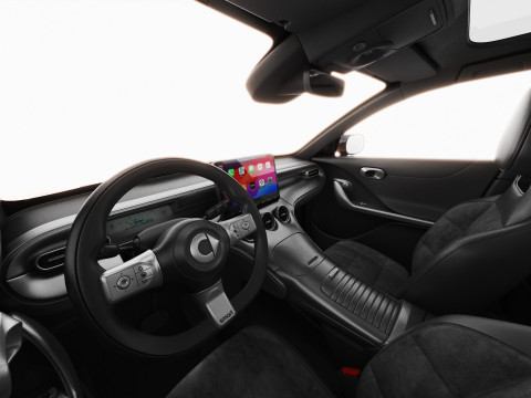 Smart 3 Brabus 2024 with interior 3D 모델
