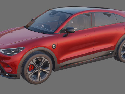 Smart 3 Brabus 2024 with interior 3D 모델