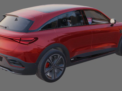 Smart 3 Brabus 2024 with interior 3D Model