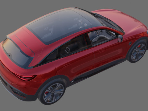 Smart 3 Brabus 2024 with interior 3D 모델