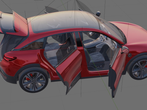Smart 3 Brabus 2024 with interior 3D 모델