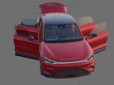 Smart 3 Brabus 2024 with interior 3D Model