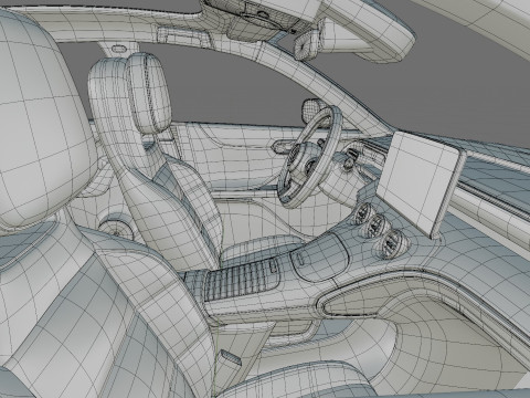 Smart 3 Brabus 2024 with interior 3D 모델