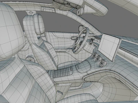 Smart 3 Brabus 2024 with interior 3D Model